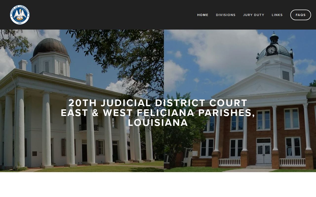 West Feliciana Parish court docket Twentieth Judicial District Court official home page