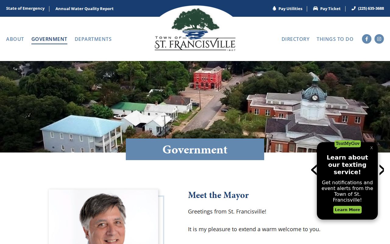 West Feliciana Parish St. Francisville court docket town government and ordinance records page